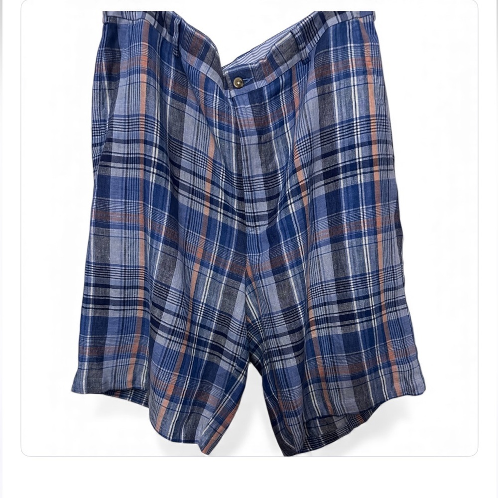 EUC Peter Millar Blue and Gray Plaid Men's Shorts - Picture 1 of 4